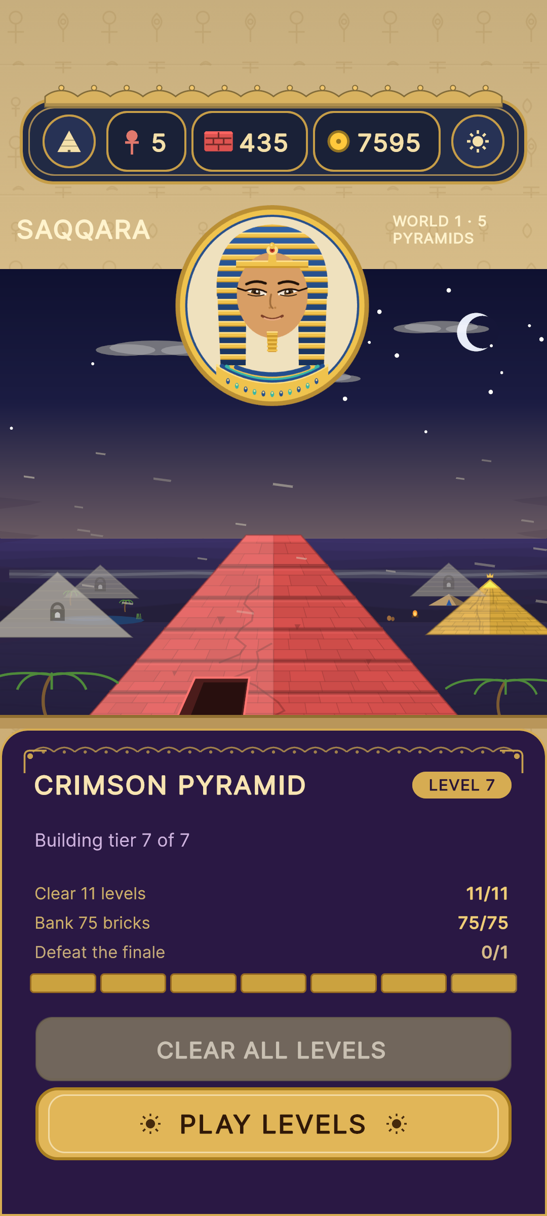 Saqqara world hub with pyramids